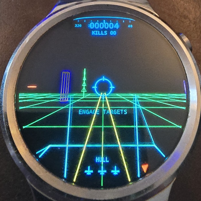 Vector Grid running on smartwatch